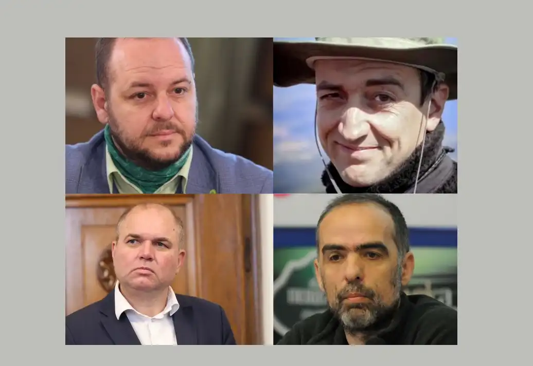 Снимка показва как Ивайло Калушев, Тома Белев, Борислав Сандов и Владислав Панев заедно празнуват Трифон Зарезан