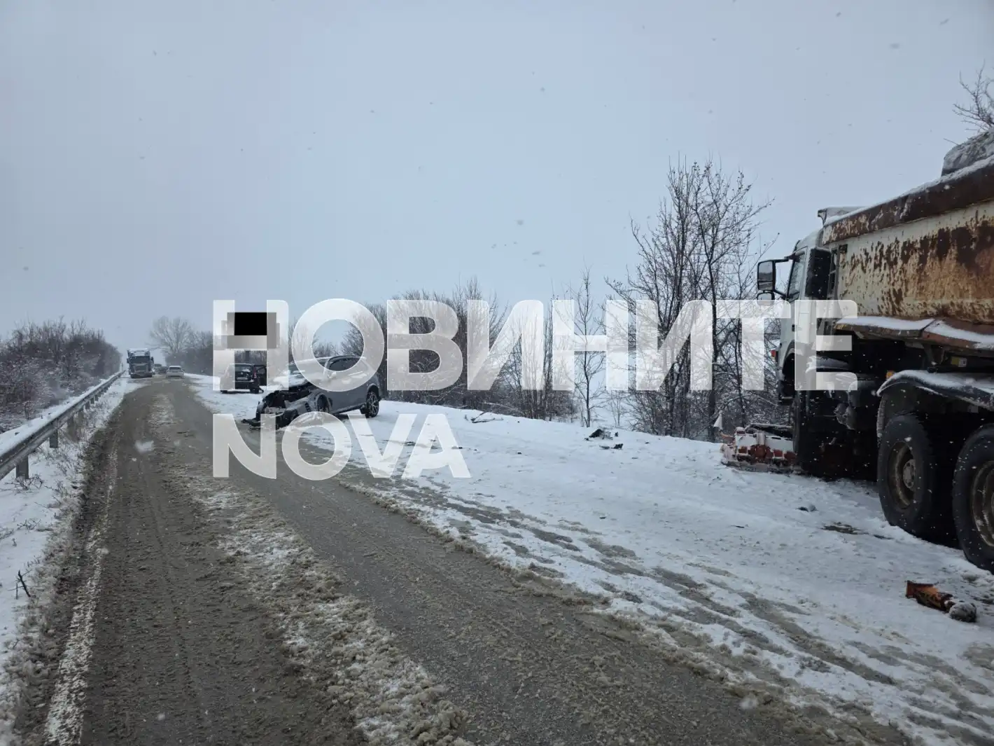 Катастрофа: Снегорин и кола се забиха челно край Ново село