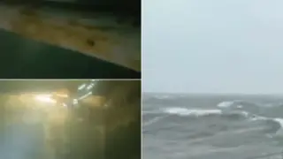ВМС показаха подводни кадри от огледа на потъналия край Маслен нос кораб