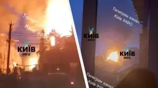 Русия с масирана атака срещу Киев и областта, горят къщи