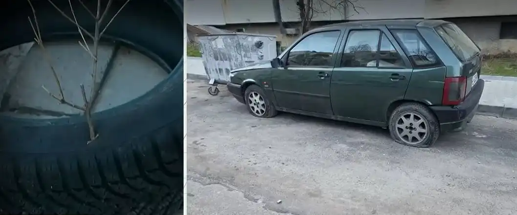Коли в София осъмнаха с нарязани гуми, номерата им - от провинцията