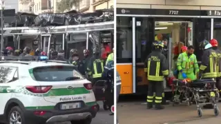 Ужасяващ инцидент с жертва и много ранени в Милано Снимки
