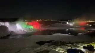 Ниагарският водопад отново в бяло, зелено и червено за 3 март