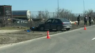 Тежка катастрофа с мотор и двама ранени младежи край Стара Загора