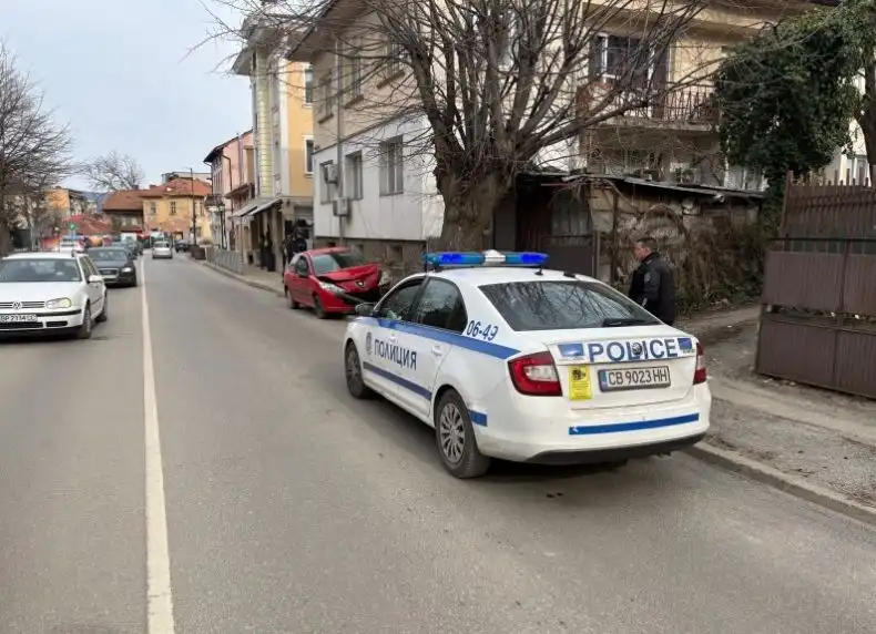Млада шофьорка изпусна завой във Враца и отсече уличен стълб Снимки