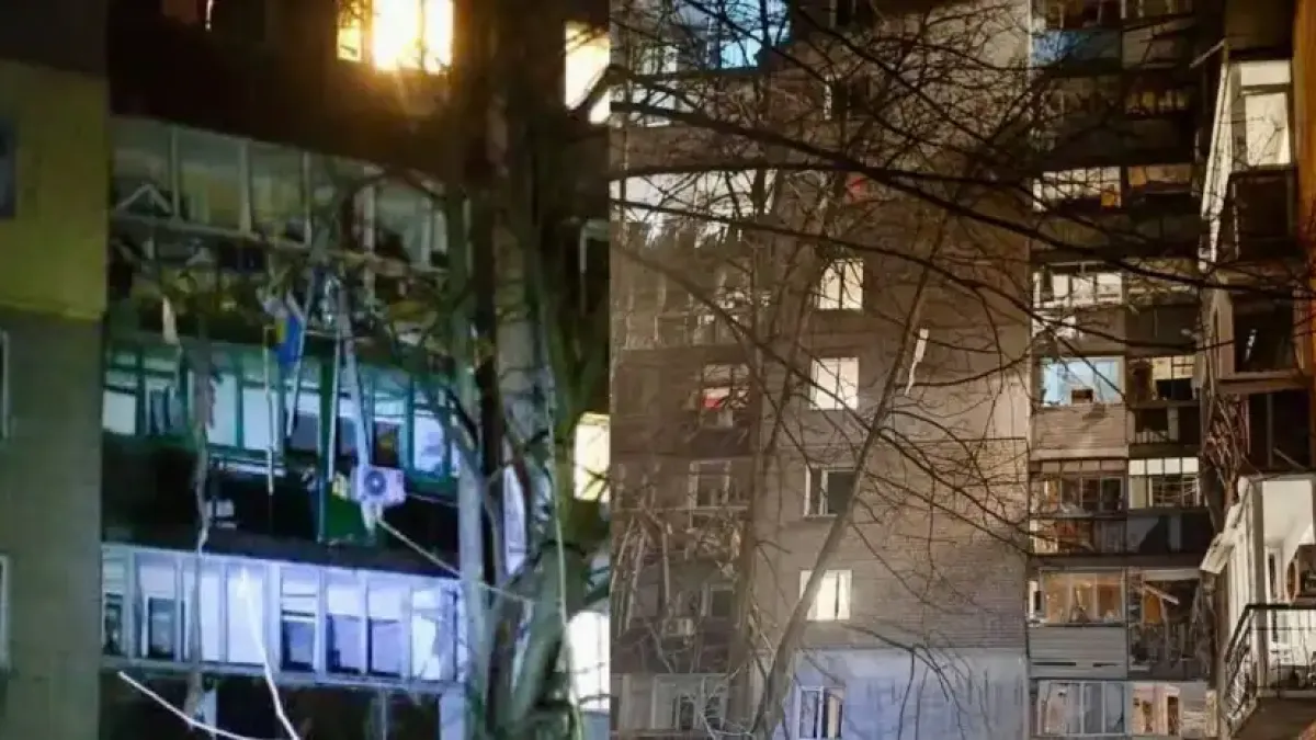 Руските сили атакуваха Днипро с дронове, 8 жилищни високи сгради бяха повредени