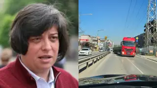 Русинова сигнализира: Опасна маневра на камион блокира движението в София