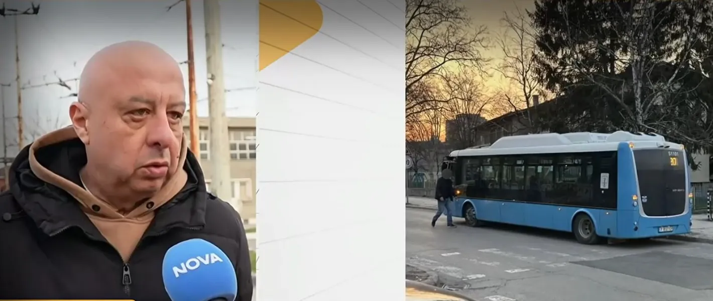 Показаха кадри от нападението над шофьор на автобус в Русе, биячът се издирва