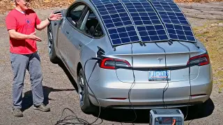 Американец монтира слънчеви панели на Tesla, за да удължи пробега ѝ