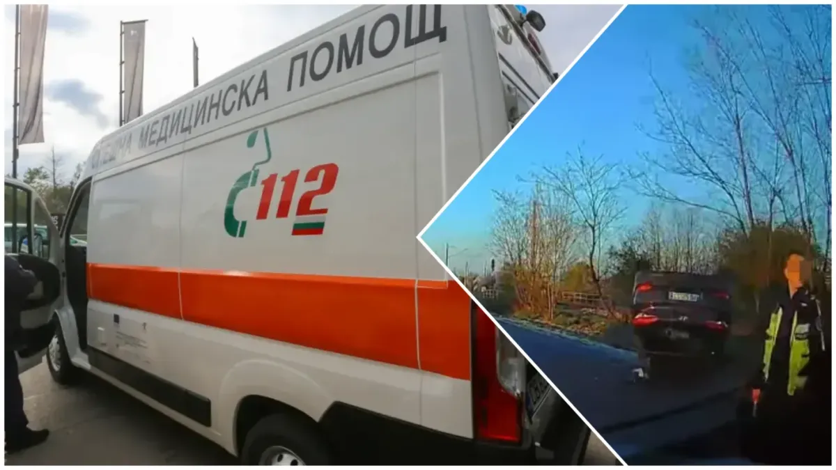 Тежка катастрофа край Черноземен, кола е по таван