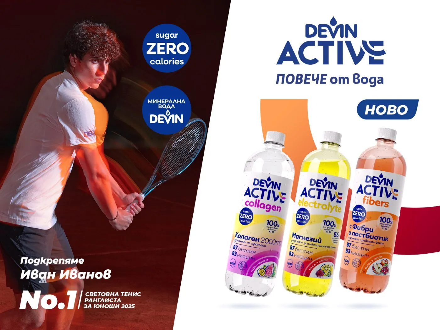 DEVIN лансира Active – нова серия за активна хидратация с първа по рода си напитка с фибри