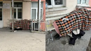 Бездомен мъж с тежки рани с червеи бедства 2 дни пред болницата във Враца