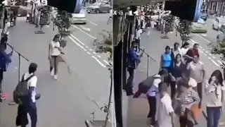 Неадекватен мъж тормозеше жени на улицата, кармата бързо го настигна
