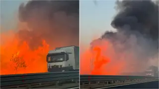 Последни новини за пожара край АМ "Тракия"