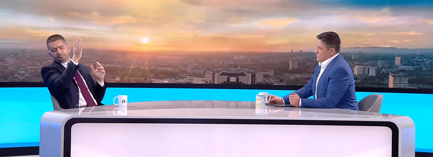 Неочакван гост атакува човек на Радев в студиото на bTV Снимки