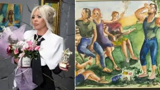 Блясък, изкуство и кауза: Андреа впечатли елита с първата си самостоятелна изложба