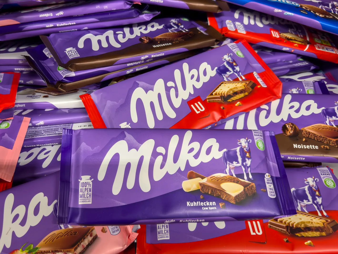 Milka "мами" със стара опаковка и по-малко шоколад