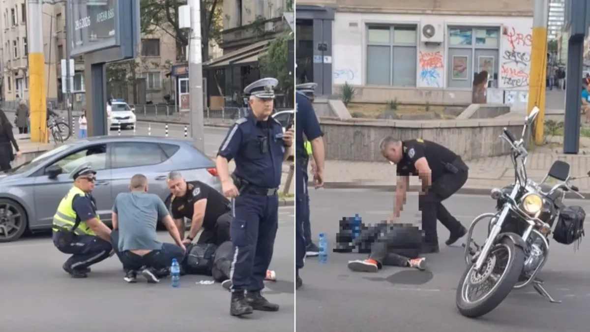 Катастрофа на ключово столично кръстовище: Линейка откара паднала на пътя мотористка