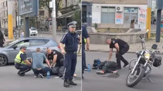 Катастрофа на ключово столично кръстовище: Линейка откара паднала на пътя мотористка