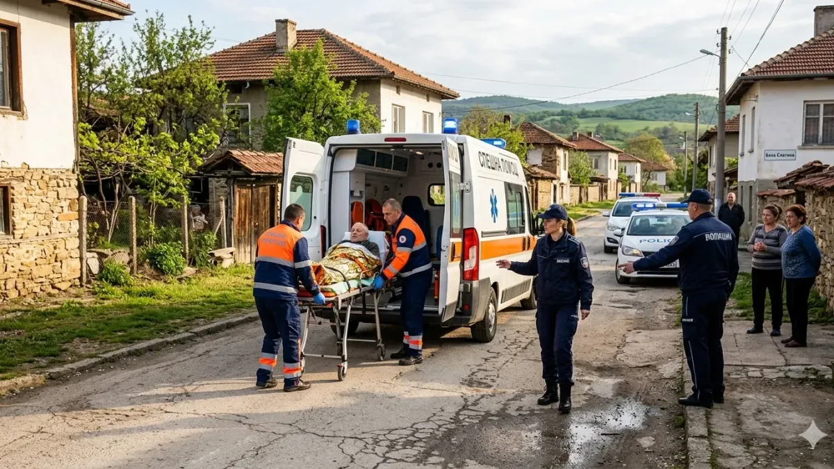 Дядо си преряза гърлото в Бяла Слатина, спешно го карат в Плевен