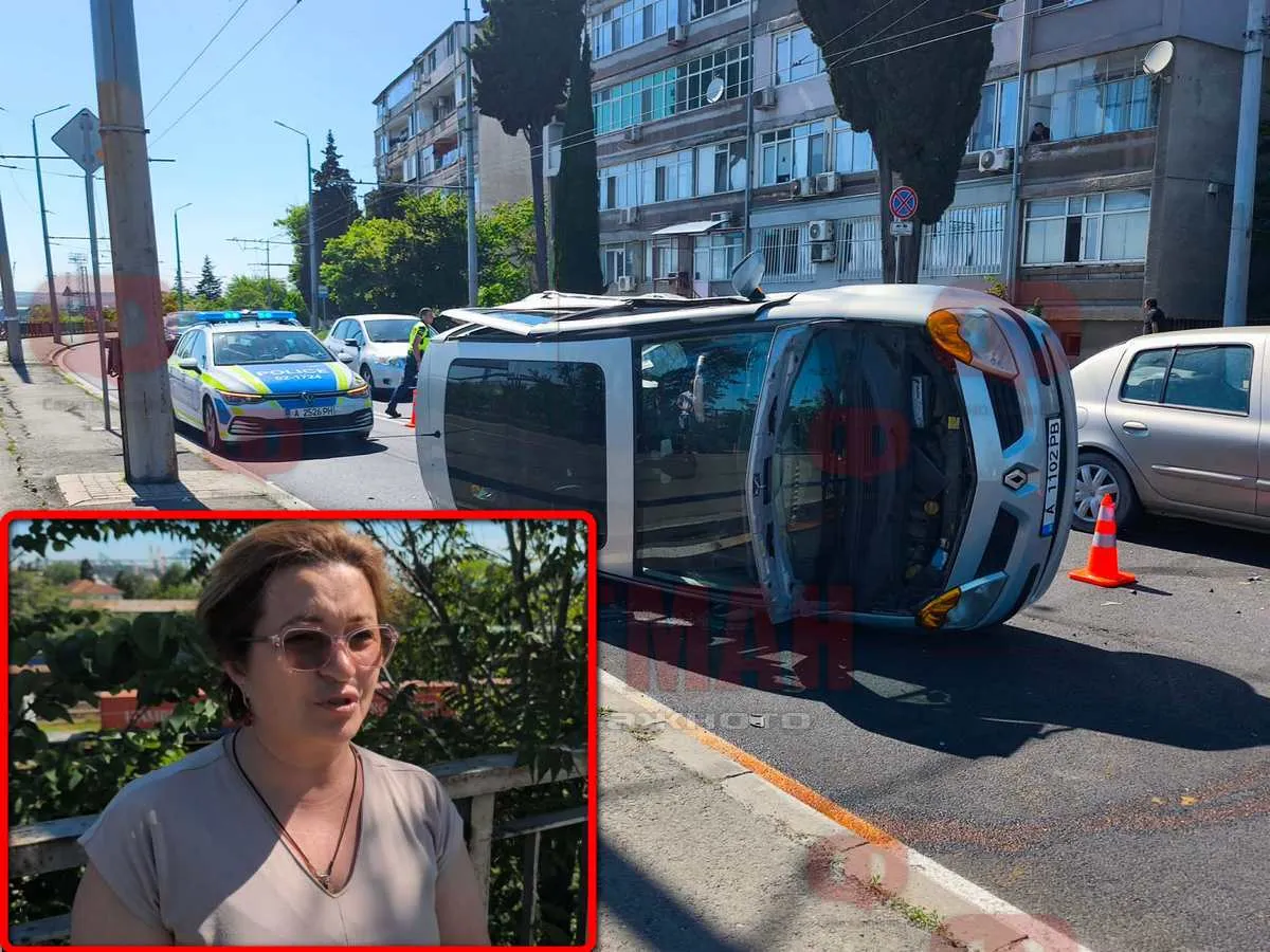 Елена се разсея за минута и предизвика голямо ПТП в Бургас