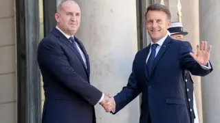 Макрон пусна първи кадри от посещението на Радев в Елисейския дворец
