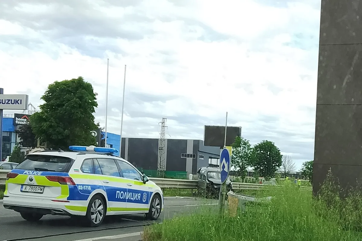 Зрелищна катастрофа на изхода на Бургас
