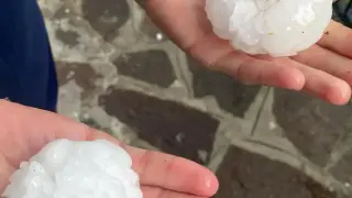 Градушка като мозък удари Кремона Снимки