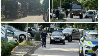 Като в екшън филм: Военна полиция блокира улица в Пловдив Снимки