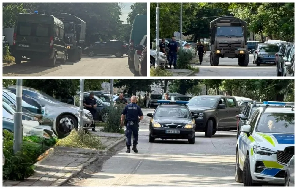 Като в екшън филм: Военна полиция блокира улица в Пловдив Снимки