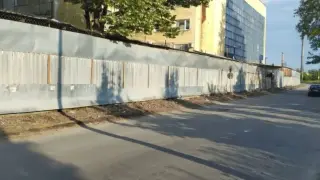 Работници вървят по пътя заради обрасли тротоари в индустриалната зона на Пловдив Снимки