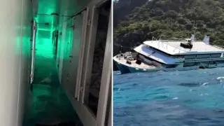 Турист се разходи по коридора на потъващ кораб