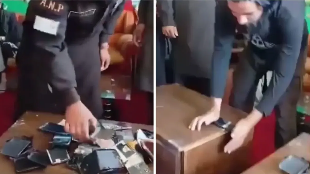 Членове на талибаните счупиха смартфоните си в знак на лоялност към лидера