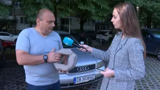 Абсурд в София: Паве изскочи от паркинг и нанесе щети за стотици евро