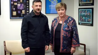 Зеленски след разговор с Кристалина Георгиева: Няма проблеми в отношенията с МВФ