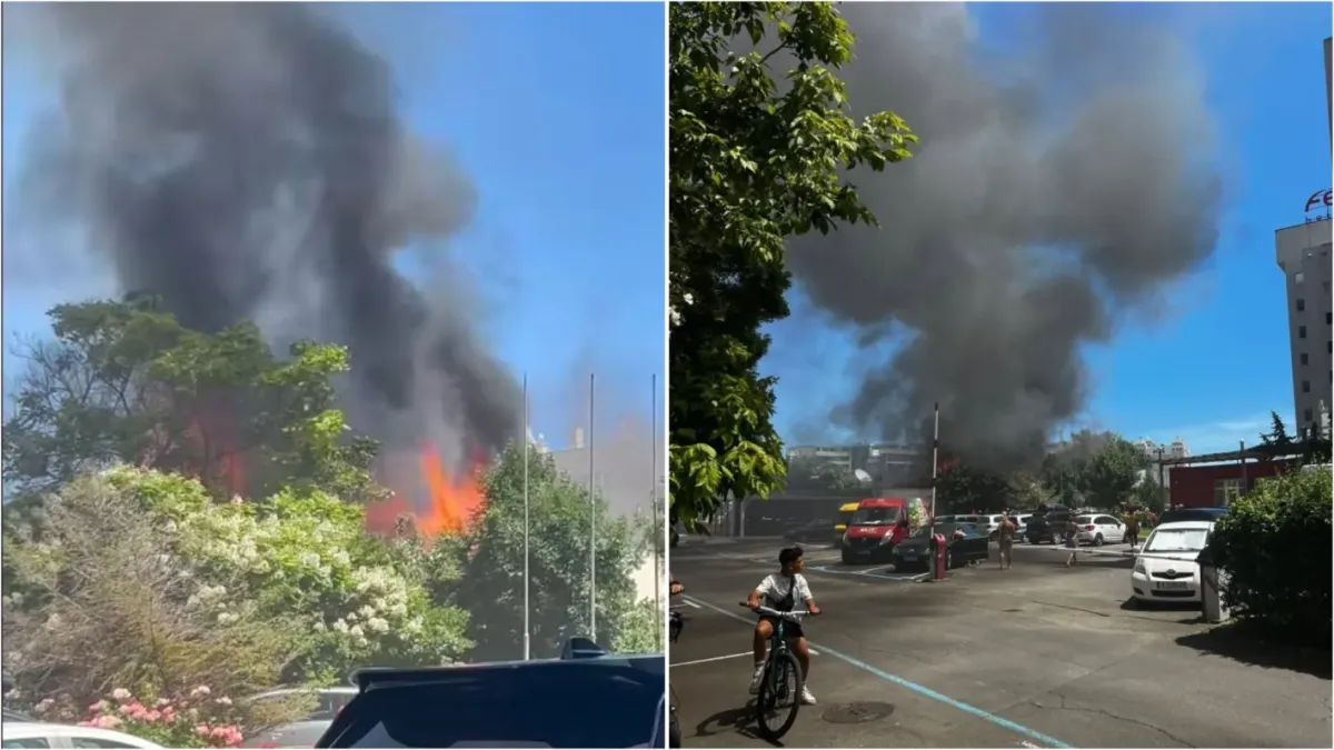 Нов голям пожар до 2 хотела в Слънчев бряг Кадри
