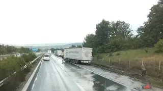 Катастрофа с камион затруднява трафика на АМ „Тракия“