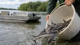Зарибиха Дунав с критично застрашения вид руска есетра, 10 хил. рибки бяха пуснати край Видин