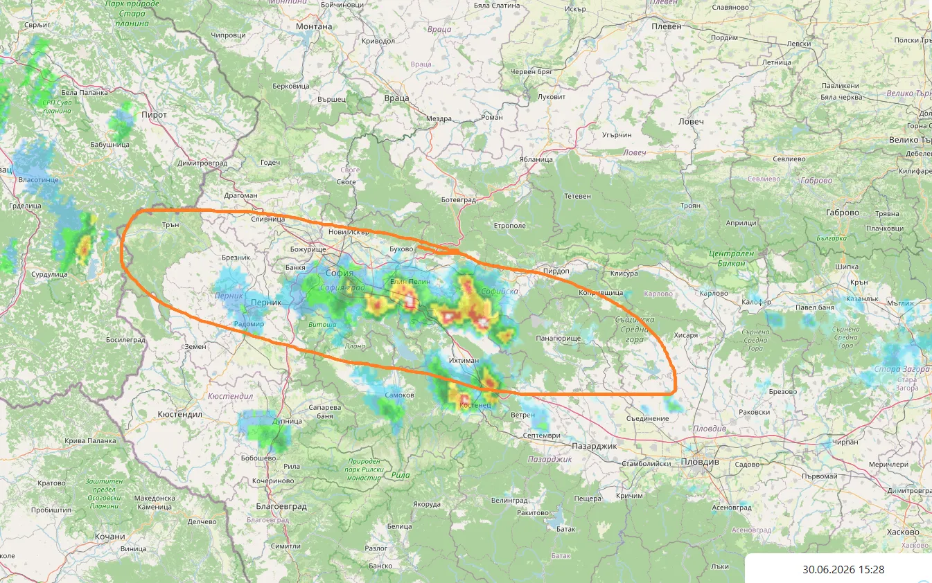 Meteo Balkans прогнозира риск от наводнения в София и западните райони