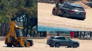 Българин паркира директно на плажа в Гърция - затъна в пясъка