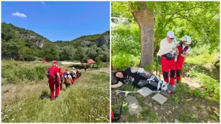 Куче и дрон търсиха „пострадали“ край крепостта Червен