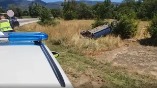 Шофьор обърна колата си по таван край село Шейново - стреснал се от камера за скорост