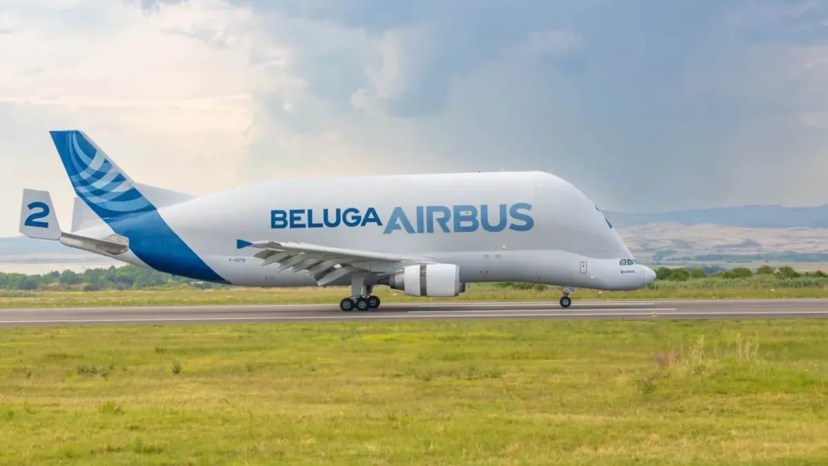 Airbus Beluga ST кацна за първи път на Летище Бургас
