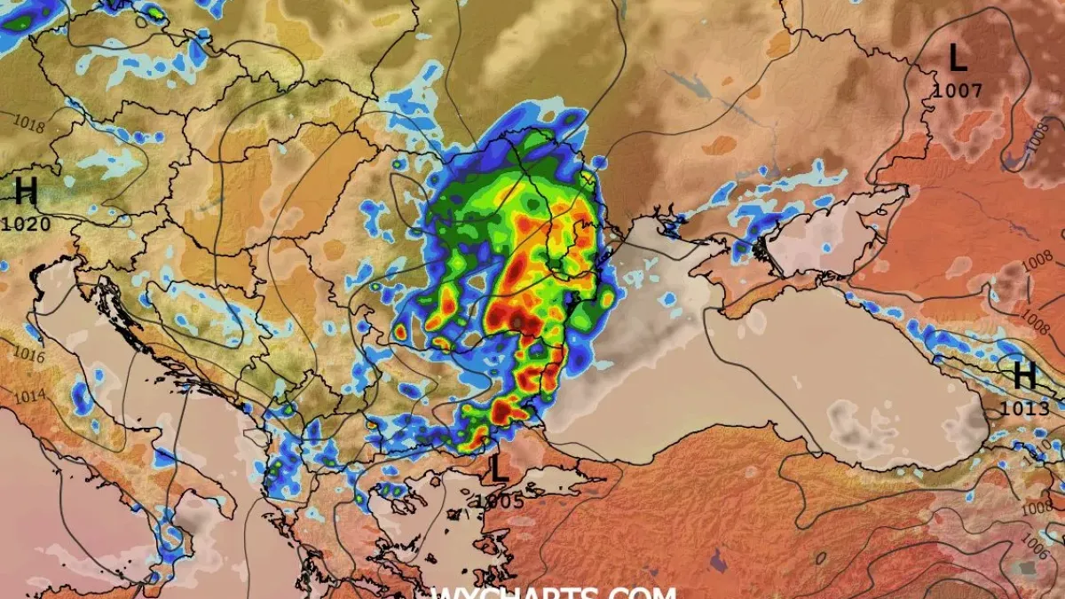 Meteo Balkans: Проливни дъждове и гръмотевични бури на Балканите на 21, 22, 23 и 24