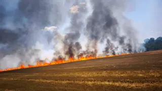 Пожарът край Стара Загора е до Баритната мина, борят се да спасят къщите Снимки