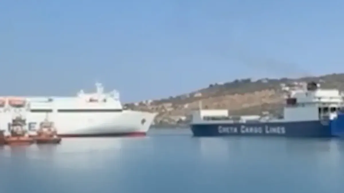 Ферибот със 100 пътници на борда се сблъска с кораб край остров Крит