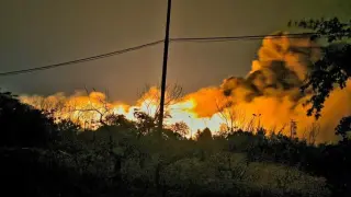 Пожар пламна в близост до бивш завод на изхода на Асеновград