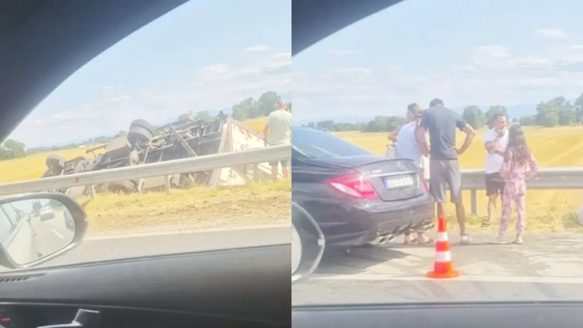 Катастрофа с камион и Mercedes на АМ „Тракия“, движението към Бургас е затруднено