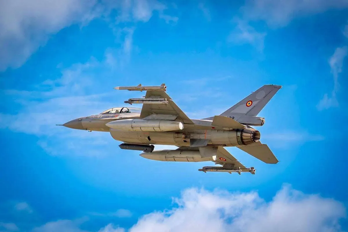 Румънският F-16 свалил дрона в окръг Бузъу, на 120 км от България