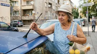 Баба задигна автомобилна антена посред бял ден в столичния кв. „Дружба“ Снимка